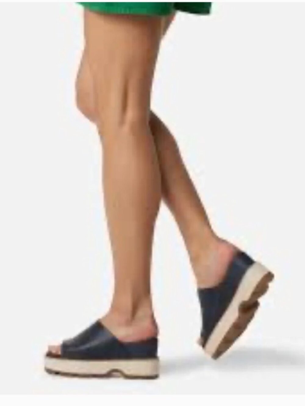 Sorel Joanie Navy Blue Leather Slide Wedge Sandals Platform Women’s Size 7.5 EUC - Picture 12 of 12